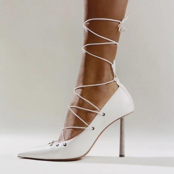Fenty Beauty Shoes - Fenty Tie Me Up Leather Pumps